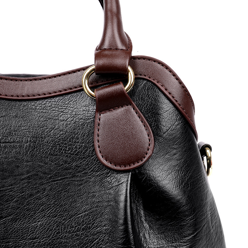 2025 New Large Capacity Tote Bag Women's PU Leather Handbag Middle-aged Commuter Crossbody Shoulder Designer Bag