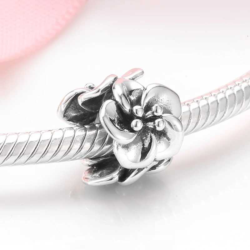 925 Sterling Silver Multiple Facet Beautiful Flowers Pure Silver Charm Beads Fit Original Bracelet Diy Jewelry Accessories BeadsXJ251107
