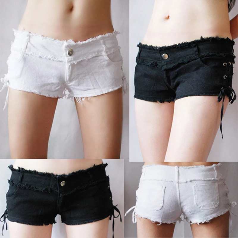 Sexy Women Tassel Low Rise Waist Short Sexy Denim Booty Sexy Jeans Shorts Cute Micro Mini Short Club Wear Fashion F26 250407