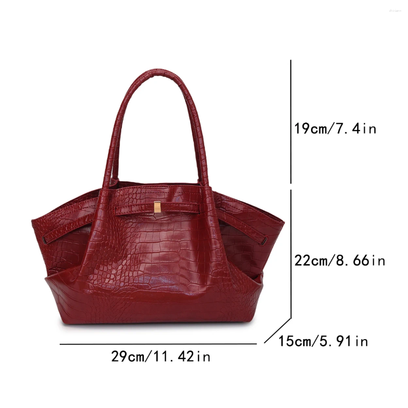 2025S designer Totes Black Shoulder Bag For Women Large Capacity Commute Brown Soft Alligator Female Laptop Simple Travel Tote Big Handbag shoulder