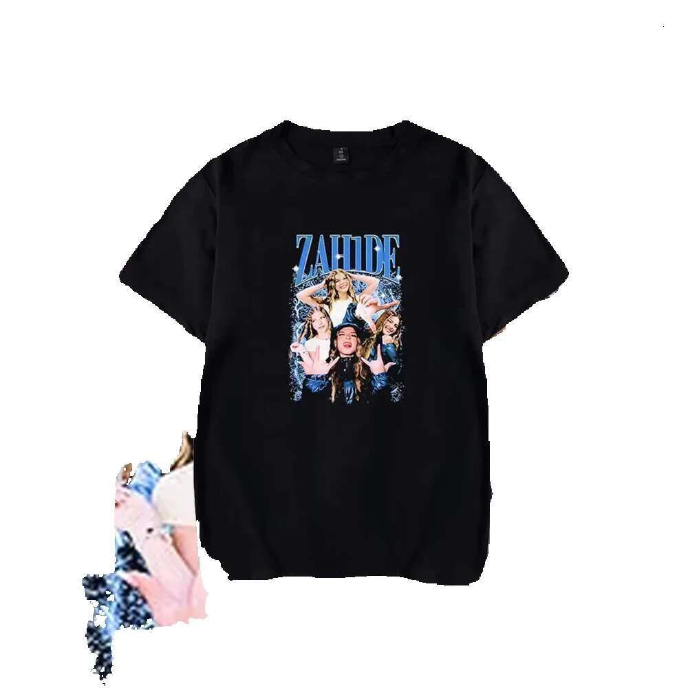 Zahide short sleeved Merch men's and women's round neck fashionable T-shirt unisex top