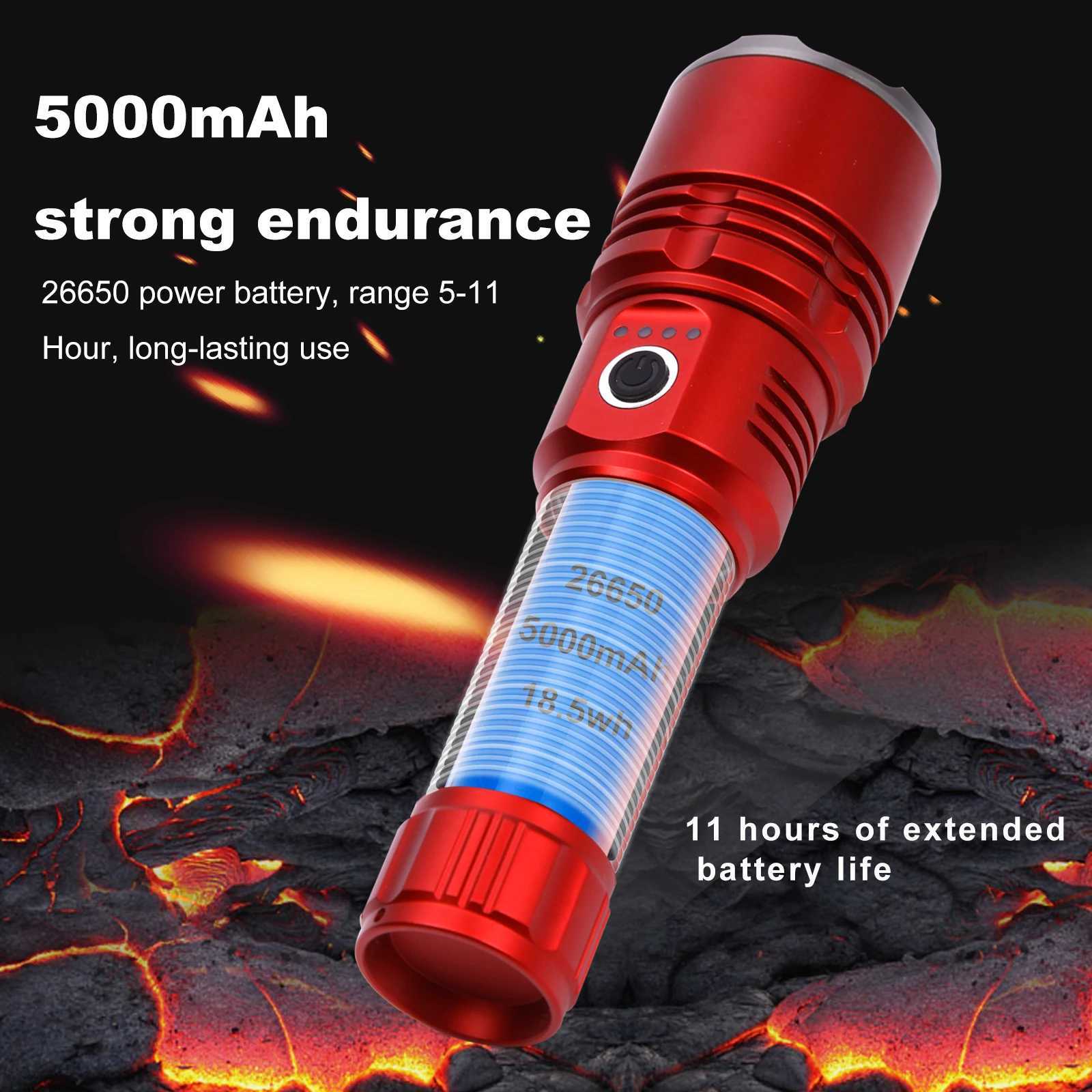 Shan bao 4000LM flashlight zoomablestrong light focusing light source canignite flames plastic bagscustomized/blessingW251106