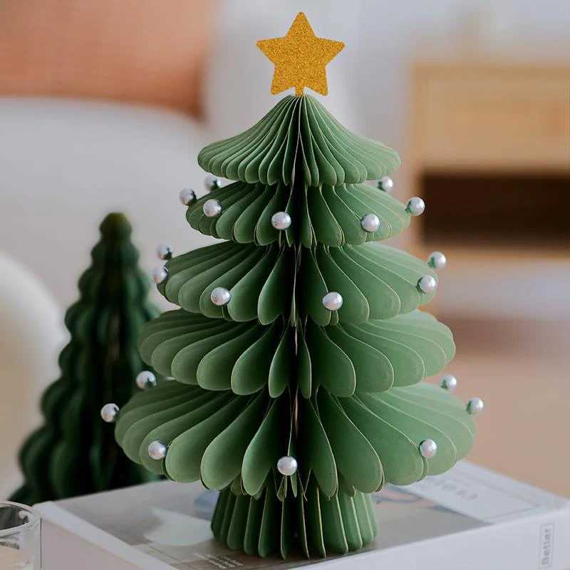 3D Honeycomb Christmas Tree Desktop Decor Merry Christmas Decoration Xmas Tree Ornament New Year 2026 Navidad Supplies W251107