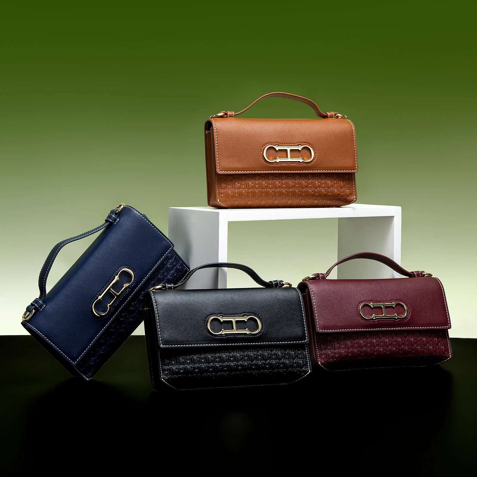 CH Crossbody Brand Letter Print Leather Compact Elegant Handbag Tote Exquisite Fashion Women's Bag