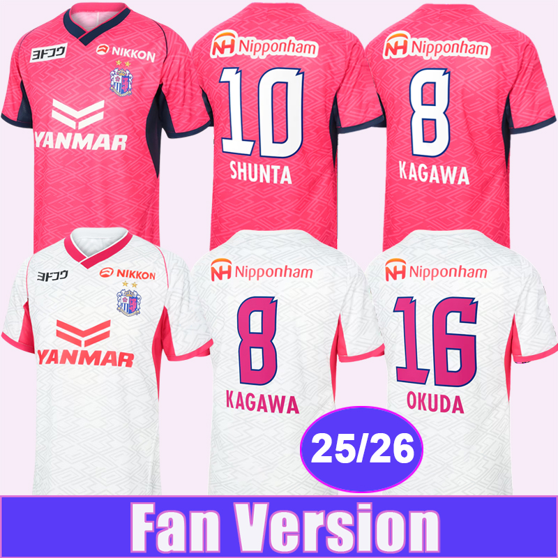 25 26 Cerezo Osaka OKUDA Mens Soccer Jerseys MOTOHIKO SHUNTA KAGAWA RATAO TAKUMI SHINDO HINATA NOBORIZATO THIAGO Home Away Football Shirts