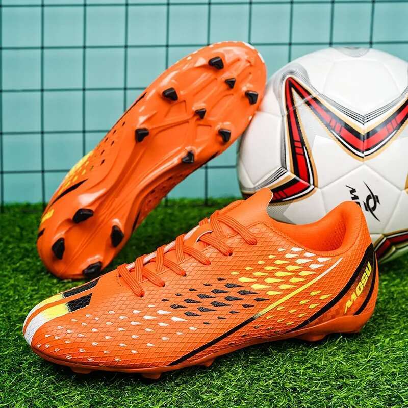 Men Football Breathable Indoor Training Soccer Shoes Futsal Long Spikes Ultralight Non-Slip Outdoor Sport Cleats Grass
