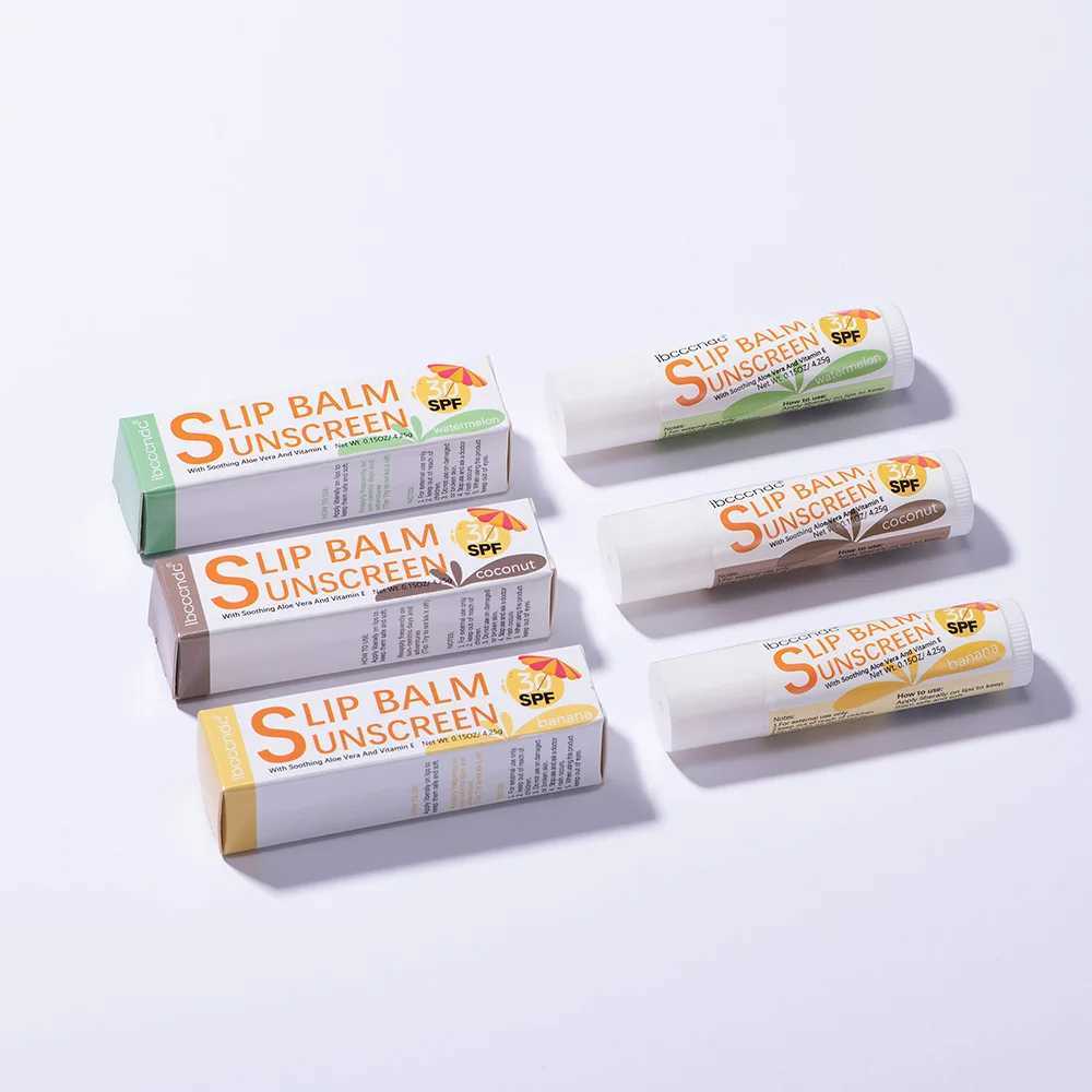 1 sunscreen lipstick SPF 30 UVA protective lipstick moisturizing cream watermelon coconut banana flavor colorless lipstick sunscreen W250407
