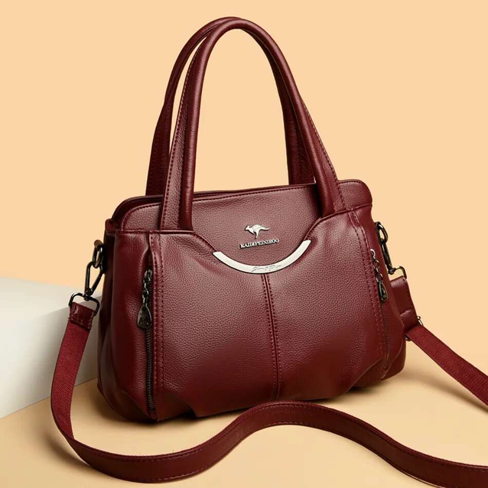 High Quality Soft Leather Tote Bag Designer Crossbody For Women 2024 Purses Handbags Ladies Shoulder Messenger Bags