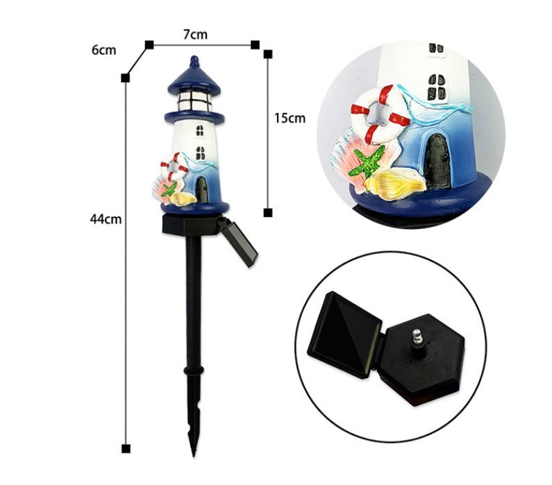 Garden & Courtyard Accent: Environmentally Friendly Solar Powered Resin Lamp #200-2400