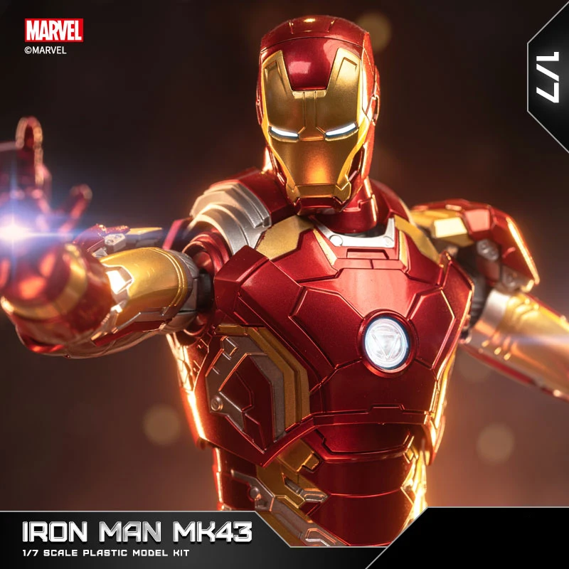 Fondjoy Marvel Iron Man MK43 1/7 Scale LED Model Kit Wholesale - Light-Up Reactor Collectible Action Figure, Bulk Stock for Retailers