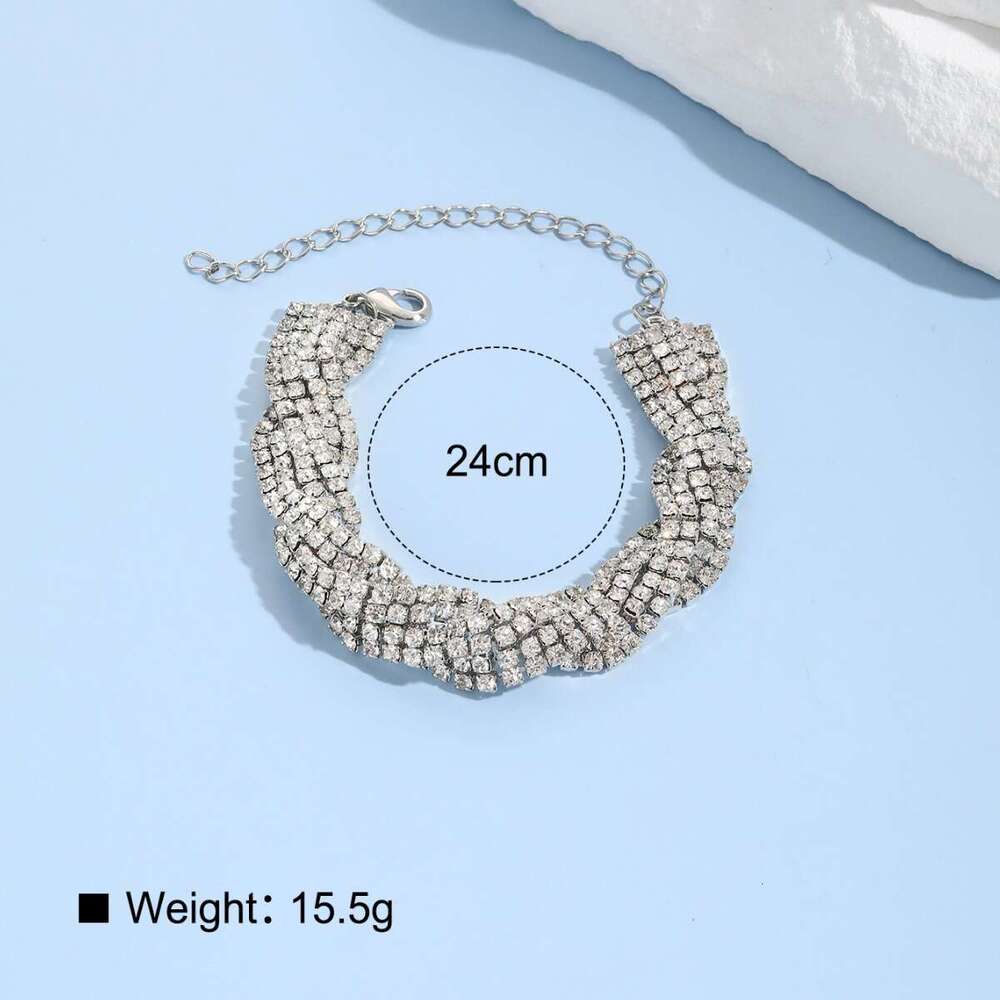 Simple woven claw chain Fashion commuting senior Fried Dough Twists dia bracelet