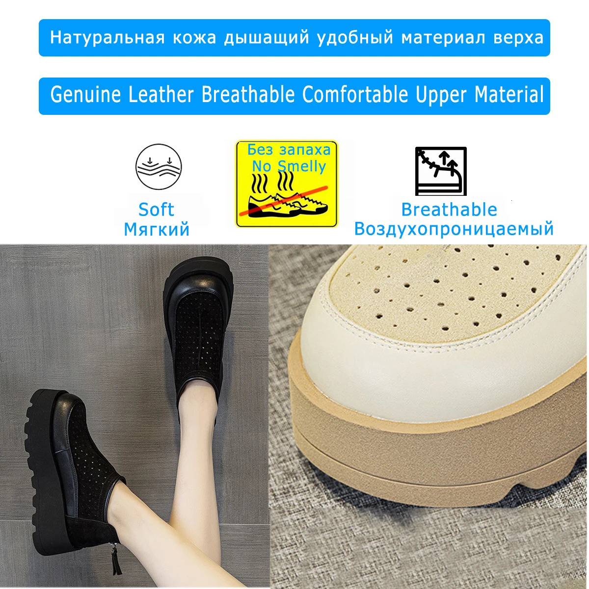 Fujin 6CM Suede Cow Genuine Leather Moccasins Women Platform Wedge Flats Women Shoes Ankle Booties Females ZIP Pumps Shoes 250402