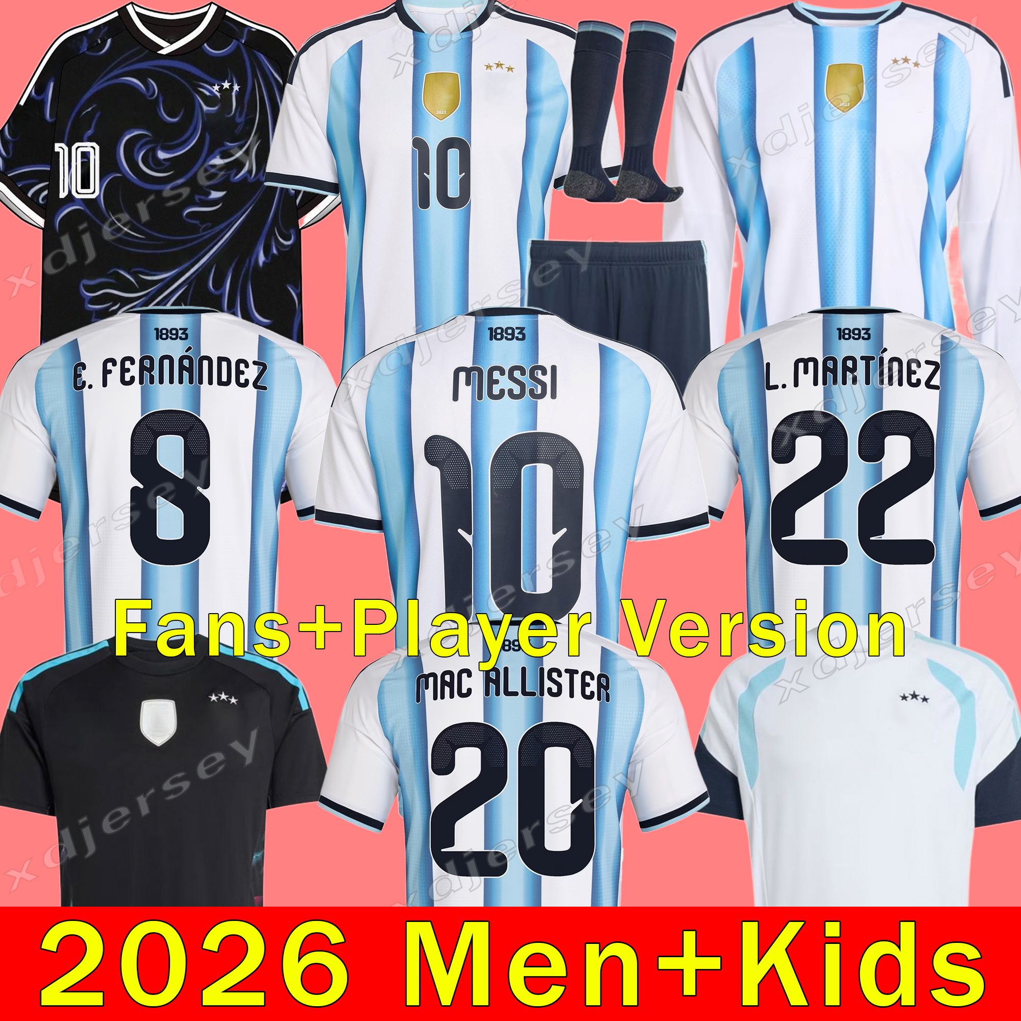 25 26 ArgenTiNa soccer Jerseys MESSIS GARNACHO DE PAUL National Team MARTINEZ Fans Player versio Maradona Football Shirts 2025 FERNANDEZ Women men kids Kit