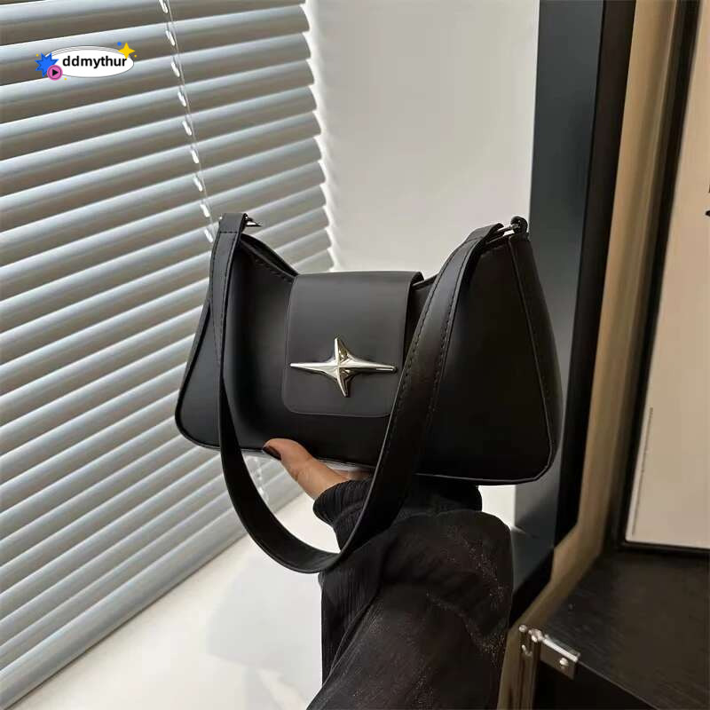 2025 Classic Y2K Small Purse Brand Female Handbags Vintage PU Leather Shoulder Bags for Women Daily Ladies Underarm Bag ddmythur