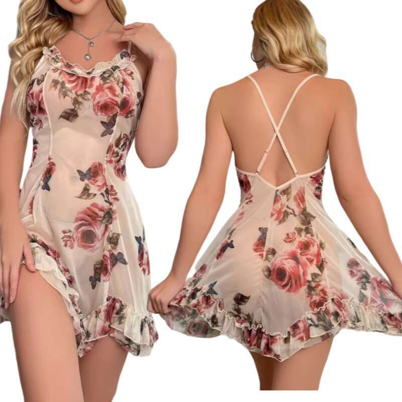 Hot Sales Beautiful Sg Pamas Slip Romantic Night Dress Wer Babydoll Sexy Femme Gerie