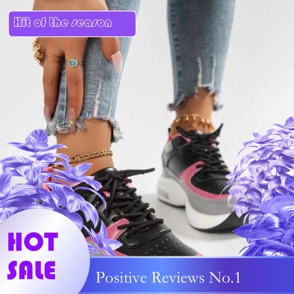 Ddmytiger Ddmytiger Breathable Lace Up Sneakers Women S Vulcanized Sports Running Shoes Blocking Platform Loafers