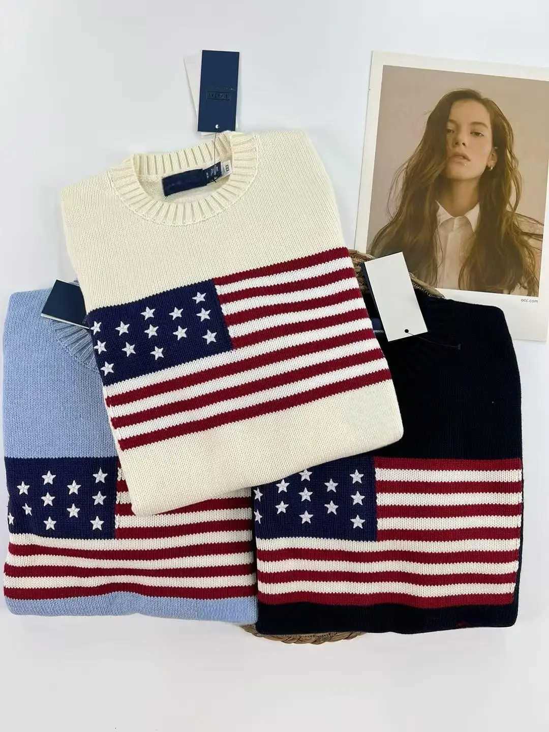 2025 New Autumn Winter Thick Sweater Men American Stripes Knitted Sweaters Mens Round Neck Trendy Streetwer Pullover ClothingXJ251107