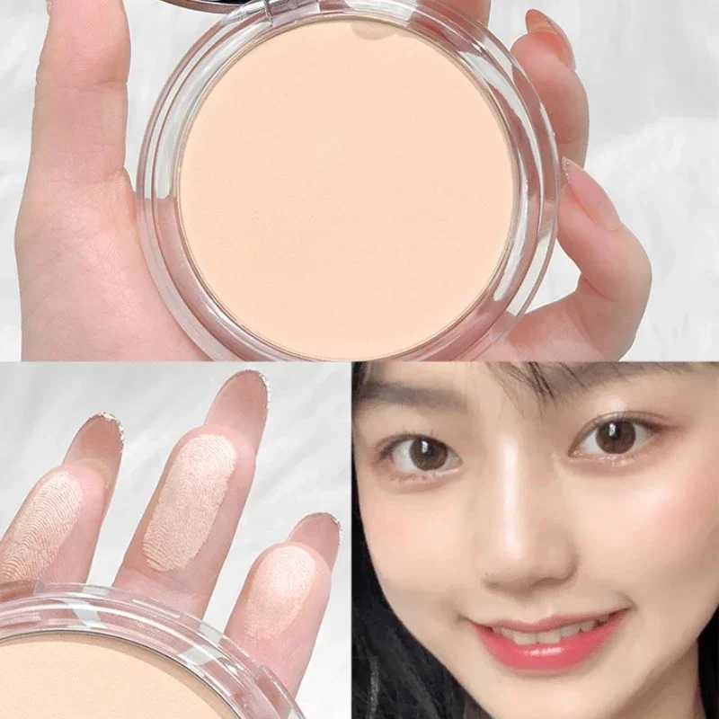 Cute Bear Matte Press Powder Oil Control Matte Basic Bright Makeup Powder Breathable Waterproof Durable Facial MakeupXJ250407