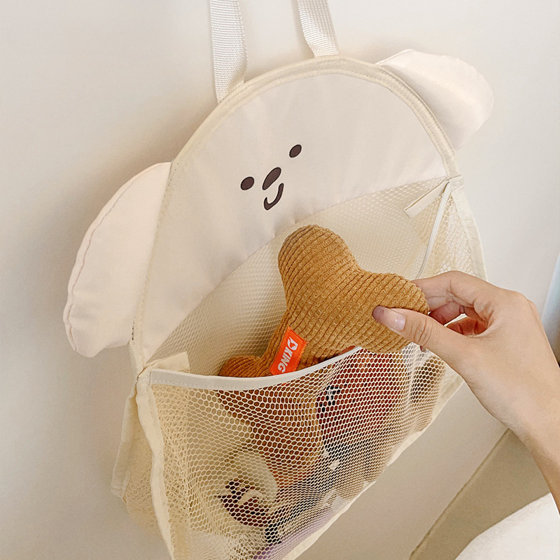 Update Pet Dog Cat Storage Hanging Bag Wardrobe Mesh Bags Bathroom Toy Bedroom Toys Dogs Accessories