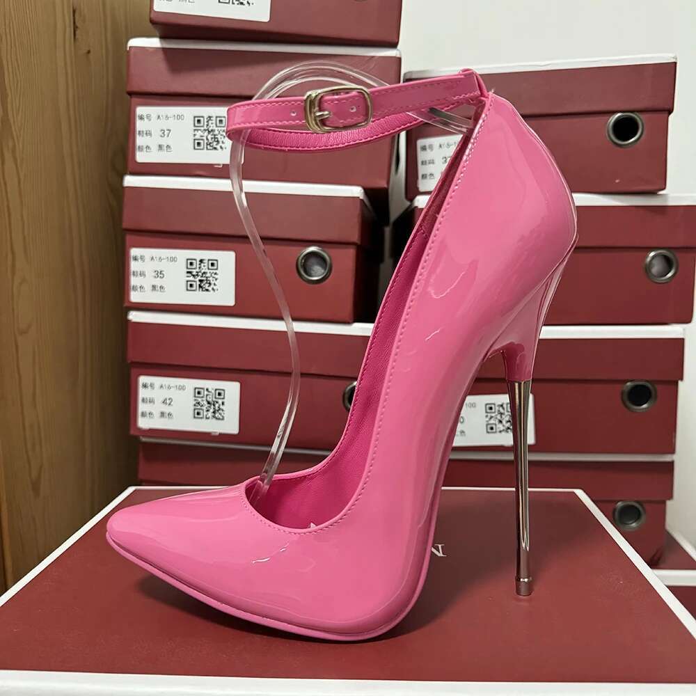 Customize 16Cm Extreme Metal High Heels Stilettos Sexy Women Solid Black Red Inside Pumps Party Unisex Man Shoes Crossdresser