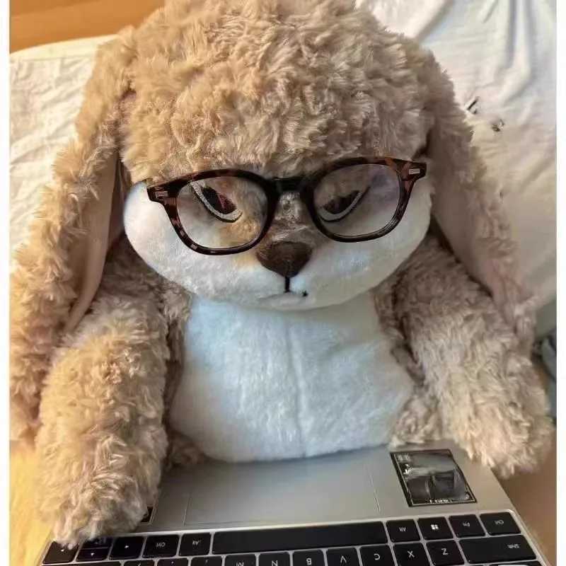 Large Size Angry Rabbit Plush Toy Kawaii Stuffed Soft Animal Doll Cute Model For Room Decor Birthday Gift C251107