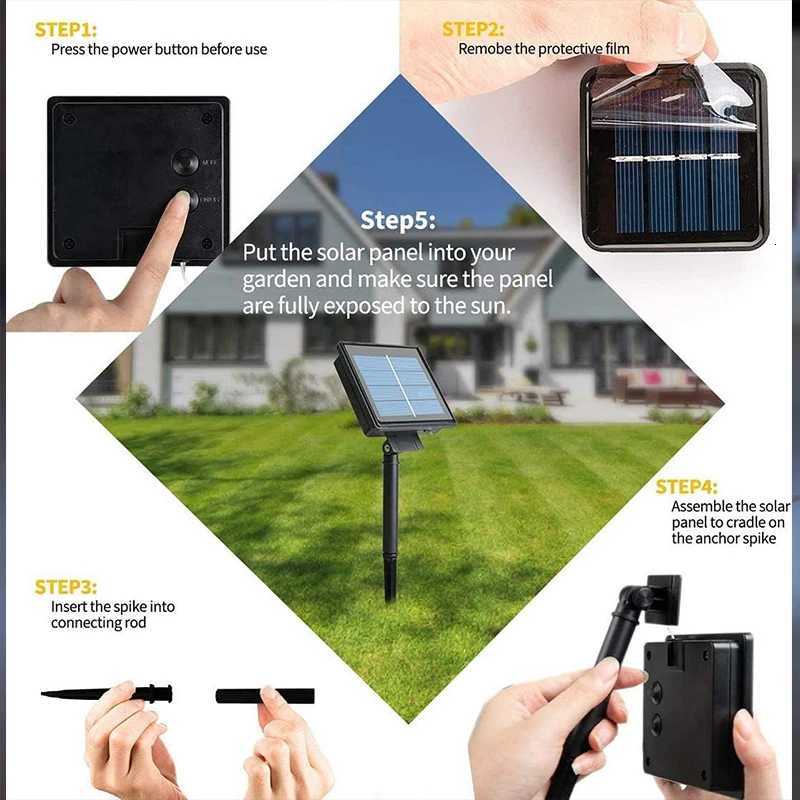 Solar Fairy String Lights Outdoor LED Garden Christmas Decor Garland Light For Xmas Halloween Thanksgiving Wedding W251107