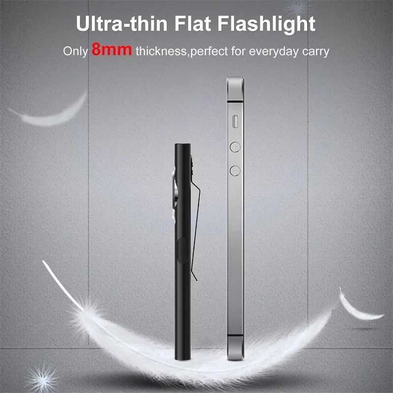 LED Keychain Flashlight Rechargeable EDC Flashlight With COB Mini Torch Light Pocket Lantern Flood Work Light With MagnetW251106