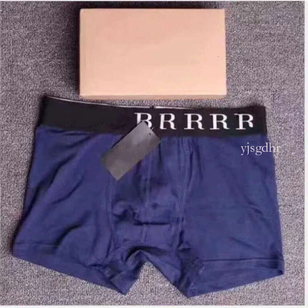 3Pc Men's Designer Sexy Cotton Underwear Male Boxer Brief Brand Underpants Flat Cornered Shorts With Box 12