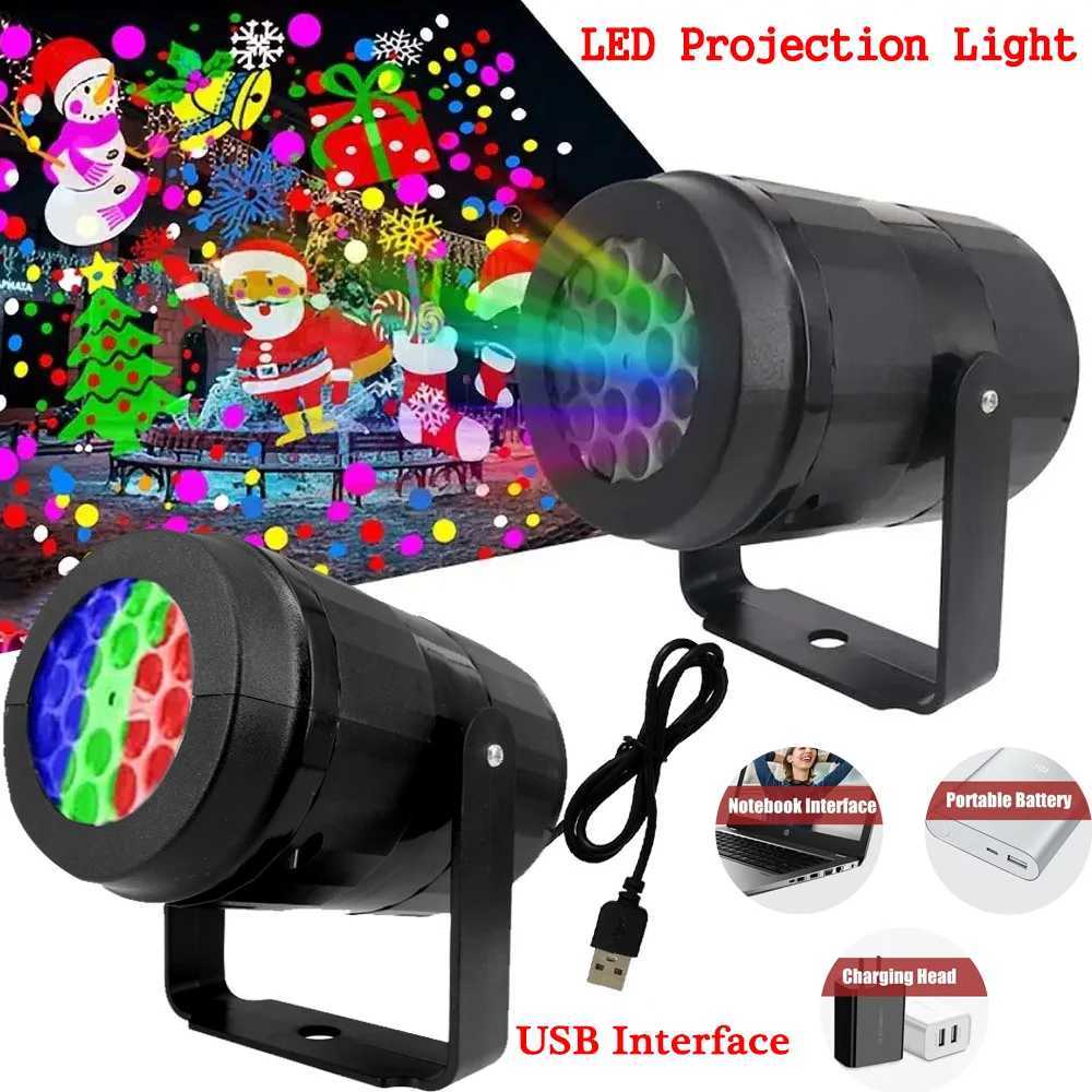 16 Pattern Christmas Projector Lights Outdoor/Indoor Holiday Projection LED Night Lamp for Home Xmas 2026 New Year Party Decor W251107