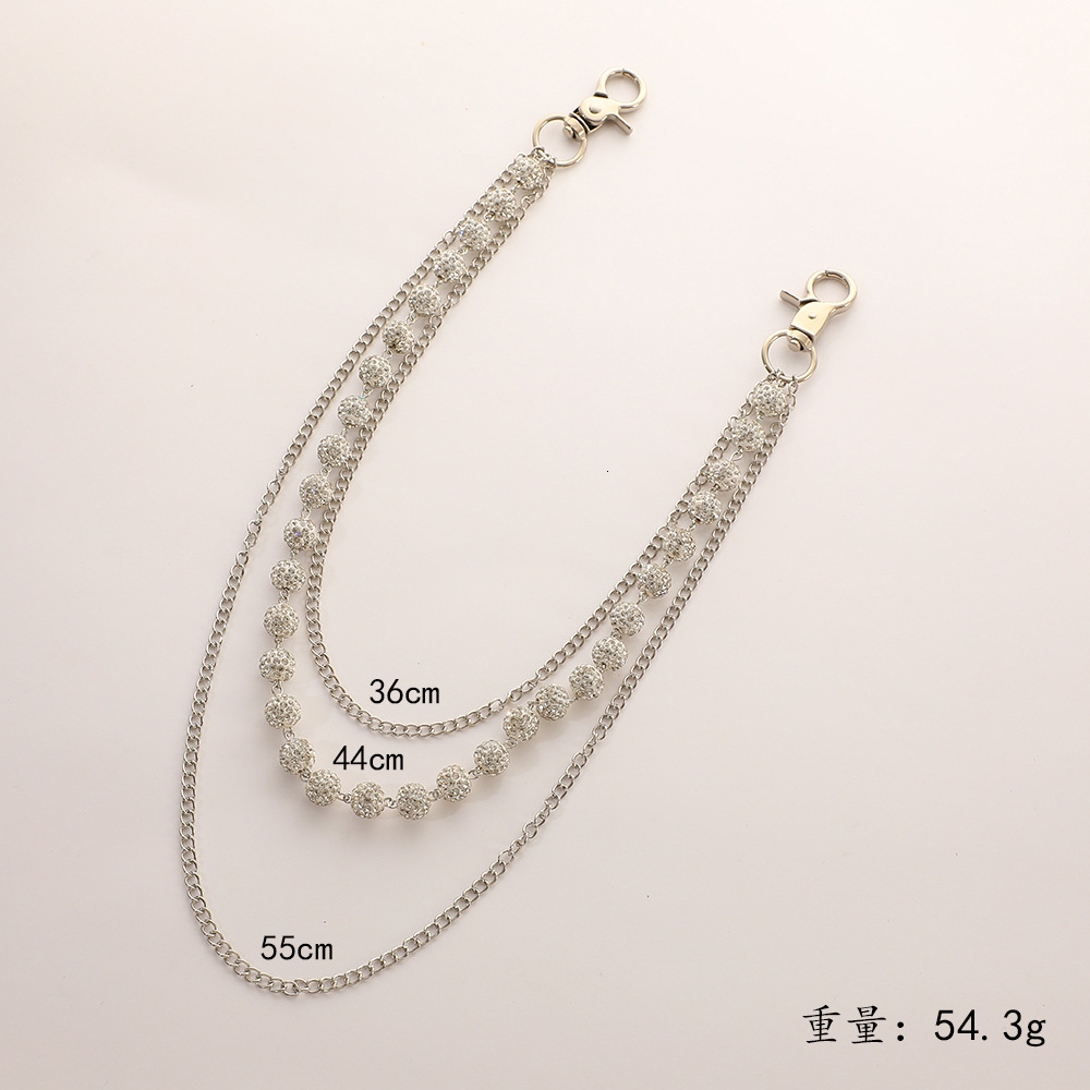 High quality colored ceramic clay diamond beads waist chain stainless steel body chain jewelry