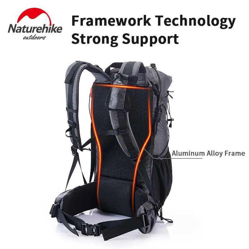 Naturehike Rock Series Camping Backpack 60 5L Large Capacity Travel Outdoor Bags 40 5L Ultralight Waterproof Hiking Backpack H260530