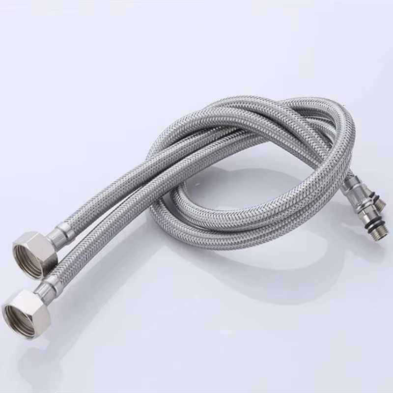 Bathro Hose Stainless Steel ible Water Pipe Kitchen 2 Pieces/Set Hot and Cold Water Tap Water Supply Pipe Hose G 1/2 G 3/8 Y251107