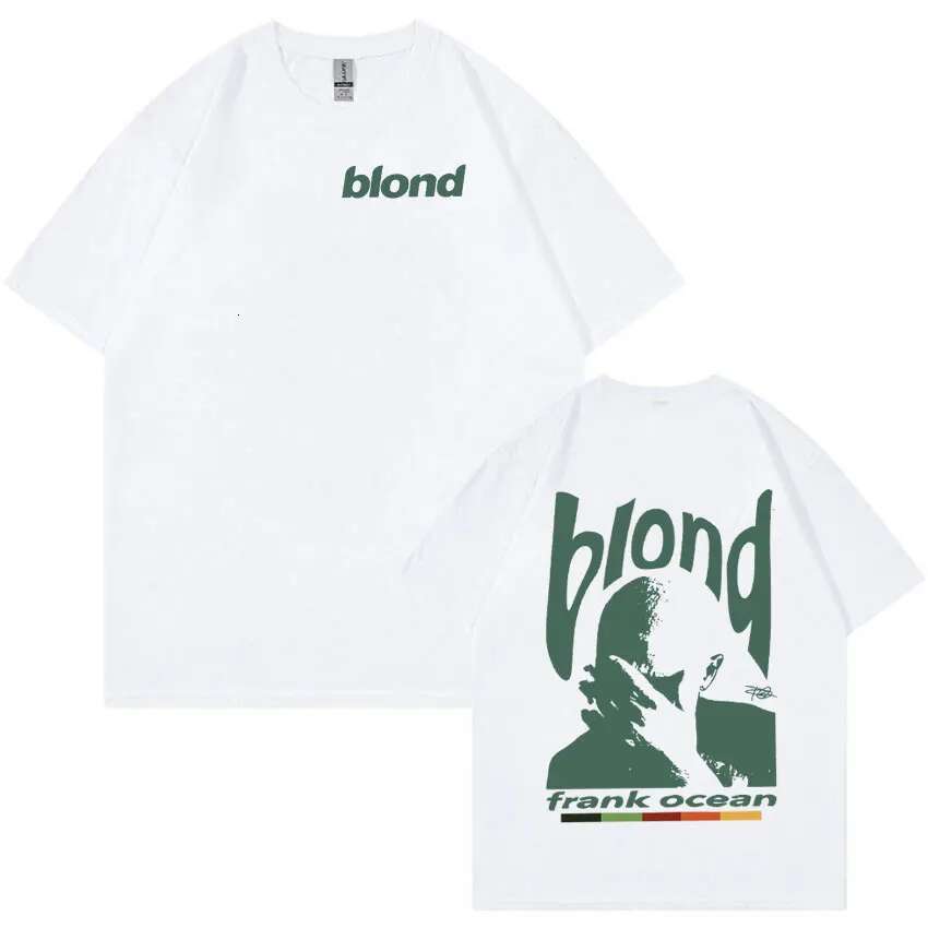Rapper Frank Retro Graphic T Shirt Men's Hip Hop Ocean Album Clothing T-Shirts Y2k Unisex Blond Fashion Oversized Cotton T-Shirt
