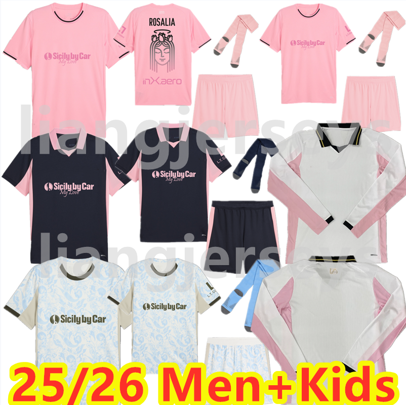 25 26 palermos soccer jerseys BEREKALO STEFFEN WEGHORST MEHMEDI ROUSSILLON home Away man kids 3RD whie football shirts short sleeve uniforms men's football shirt