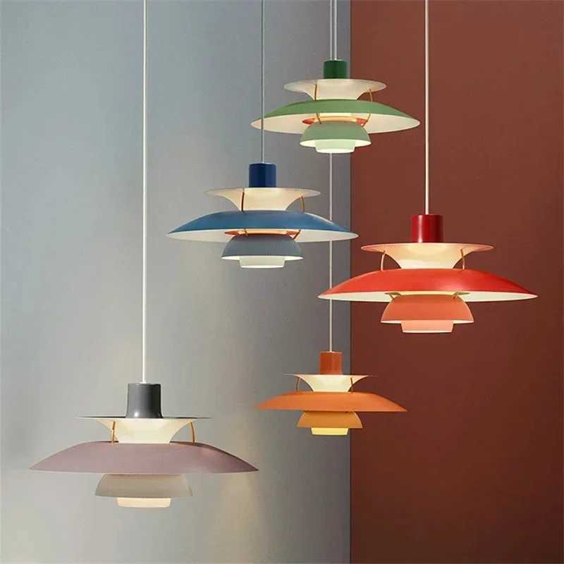New Arrival Danish designers umbrella ceiling pendant light modern color LED pendant light living room bedroom pendant light dining room Z250407