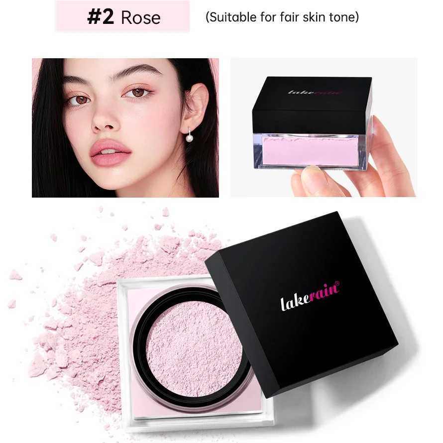 Smooth matte loose baking and setting powder natural concealer long-lasting oil control rose whitening skin color powderXJ250407
