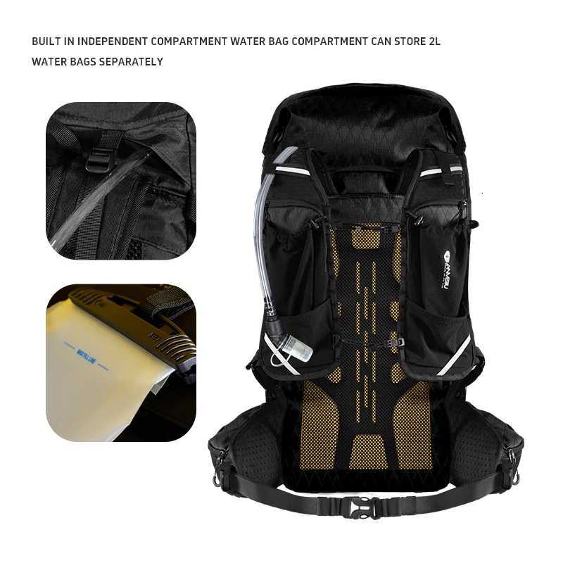 ANMEILU Camping Backpack 40L Large Capacity Waterproof Climbing Bag Ultralight Travel Man Backpack Outdoor Hiking BackpackXJ251106