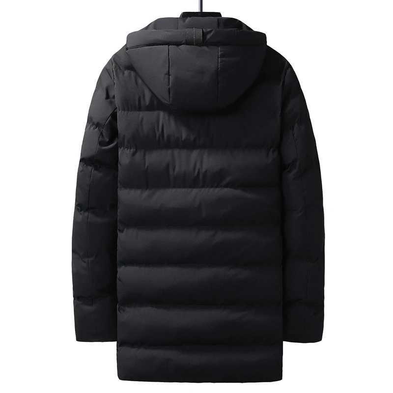 Puffer Jacket Men Thick Warm Winter Jackets Hooded Long Coats Fashion Casual Cotton Padded Parkas Man Outwear Clothing TopT251107