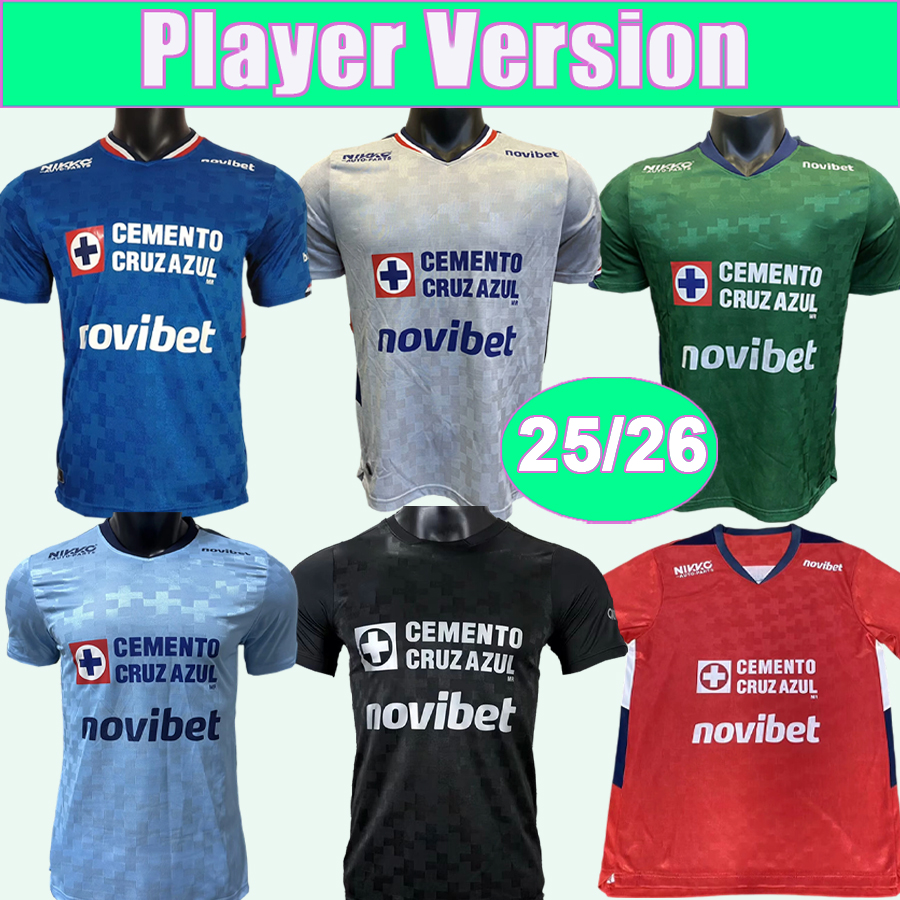 25 26 crUz aZUl Mens Player Version Soccer Jerseys DITTA SEPULVEDA LIRA GUTIERREZ RIVERO RODRIGUEZ VARGAS ROTONDI Home Away 3rd Goalkeeper Football Shirts