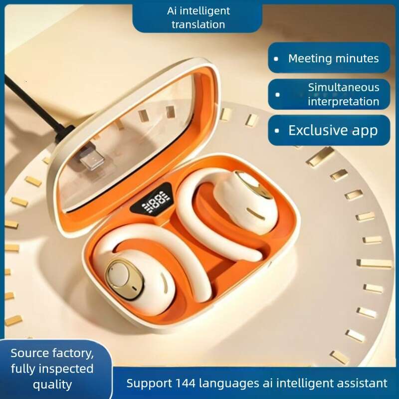 Well-known Brand Designer X Intelligent Translator AI Simultaneous Business Conference Multi-language Travel Interpretation Ear Plug Bluetooth Ear