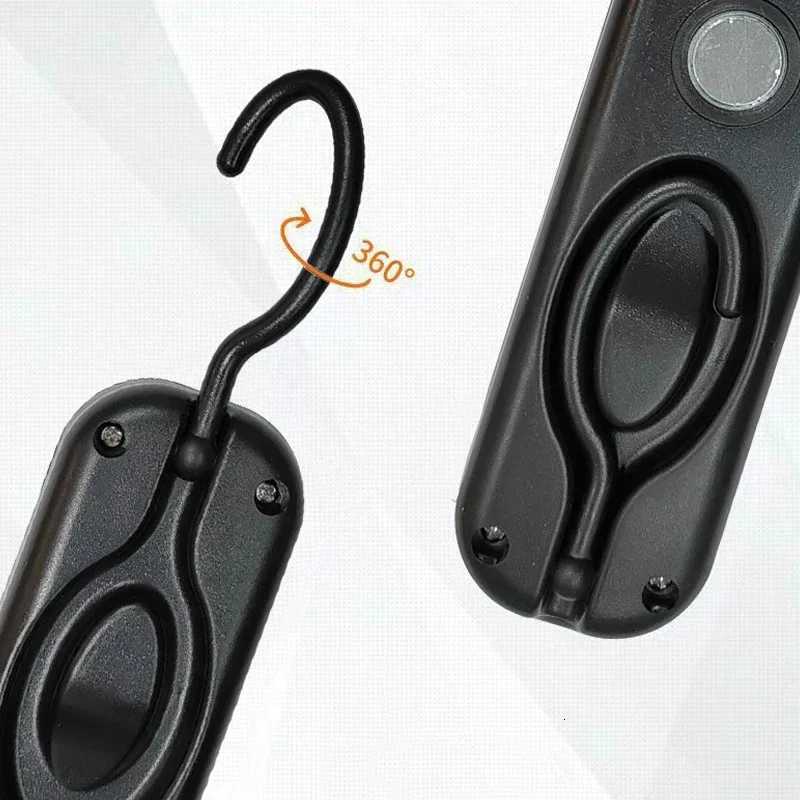 Portable Magnetic Auto Repair Work Light USB Rechargeable LED Flashlight With Magnet Hook For Car Repair Fishing Emergencies W251107