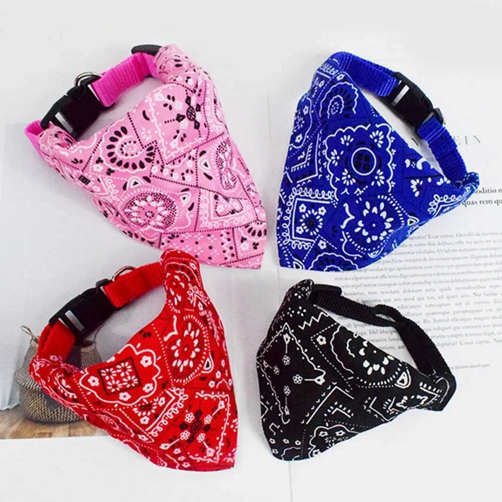 Adjustable pet bib Saliva towel dog collar scarf Bandana collar dog triangle bib collar pet accessories M250407