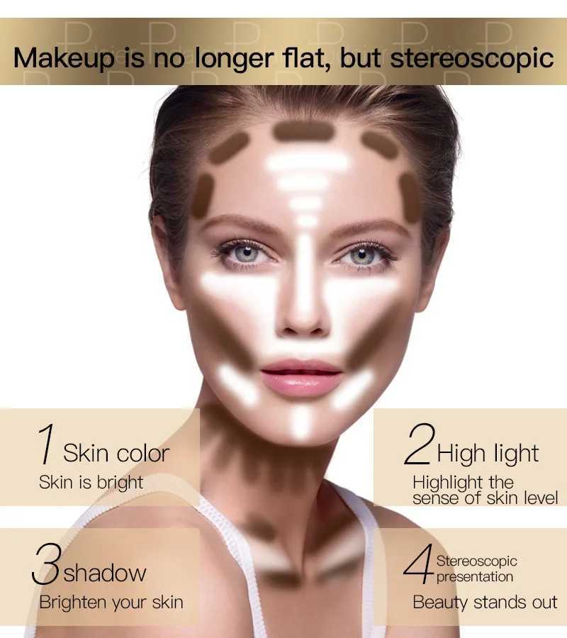 Pudaier 8 Color Control Loose Powder Waterproof Durable Full Coverage Facial Tightening Set Powder Makeup CosmeticsXJ250407