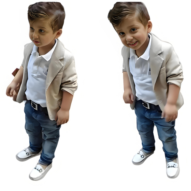 european fashion boys sets baby kids boys jacket+polo shirt+denim pants 3-piece children denim clothing sets
