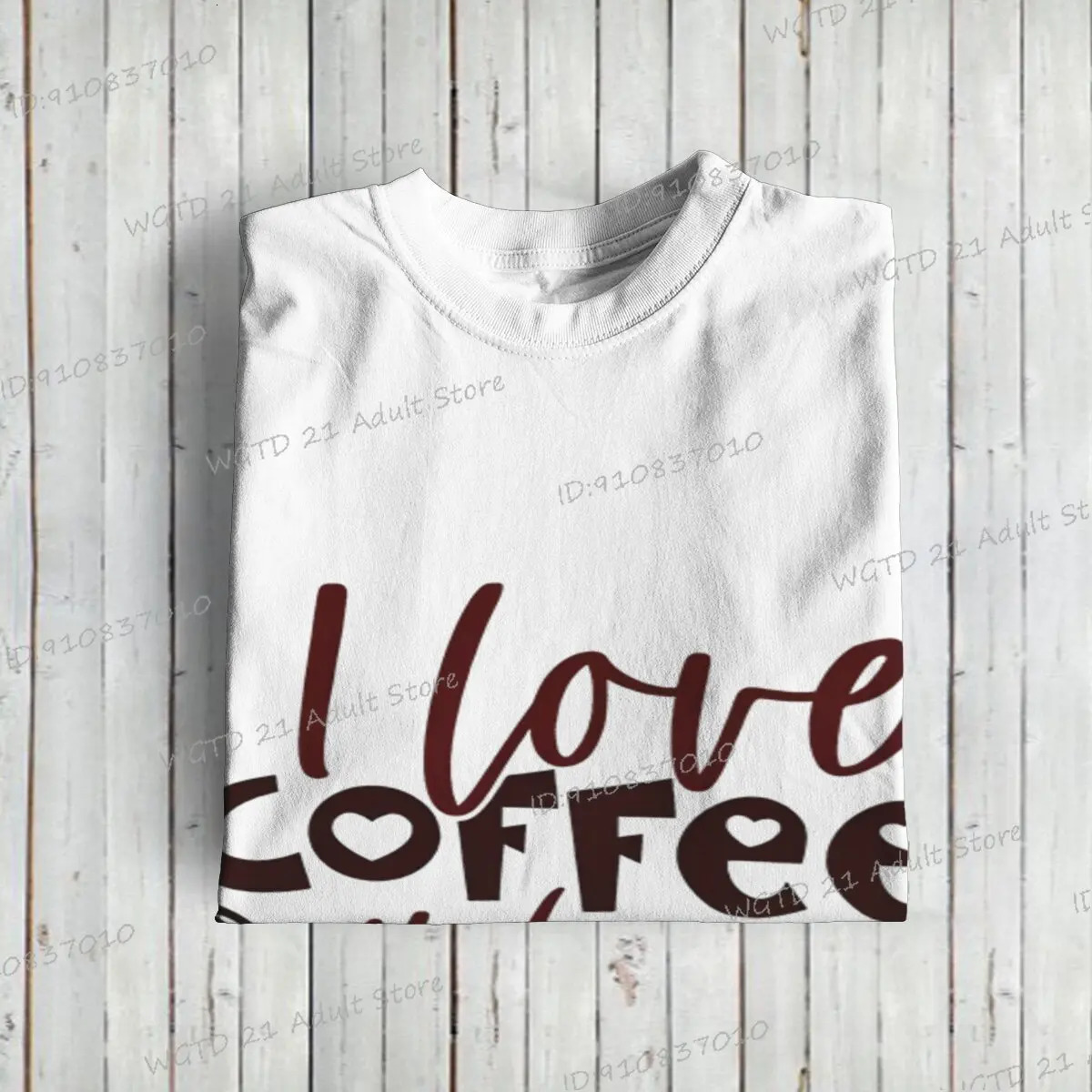I like coffee and my sausage printed womens Tshirt Fashionable summer Oneck Harajuku top Casual fun 250407