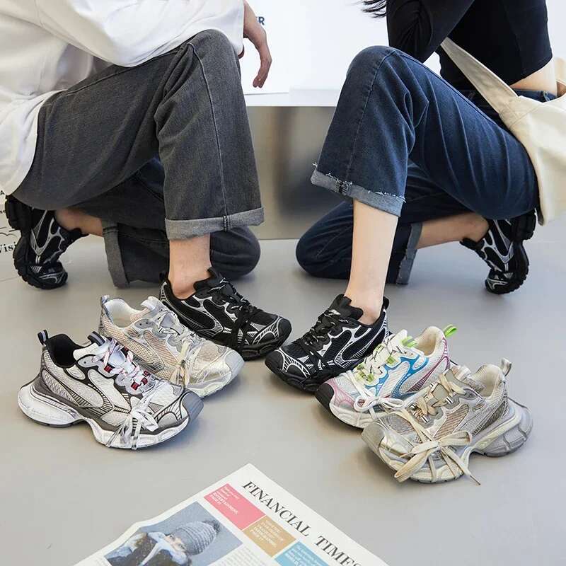 Designer Sport Shoes For Women Lace Up Running Casual Sneaker Breathable Tennis Female Flat Trainers Trend Fashion