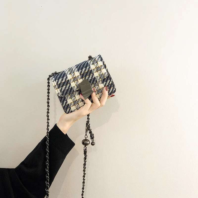 French Niche Fashion Single Shoulder Plaid Mini Women's Bag