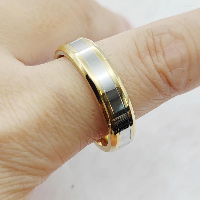 Wedding Rings USA Valentine's Day Jewelry Husband Man Golden Band Finger For Men Trending Jewellery 2025 Arrivals