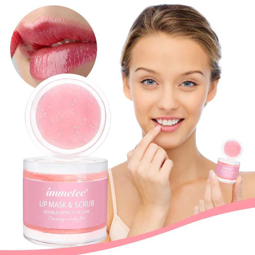 Double effect 2-in-1 lipstick moisturizing whitening moisturizing nourishing gel lipstick sleep facial mask W250407