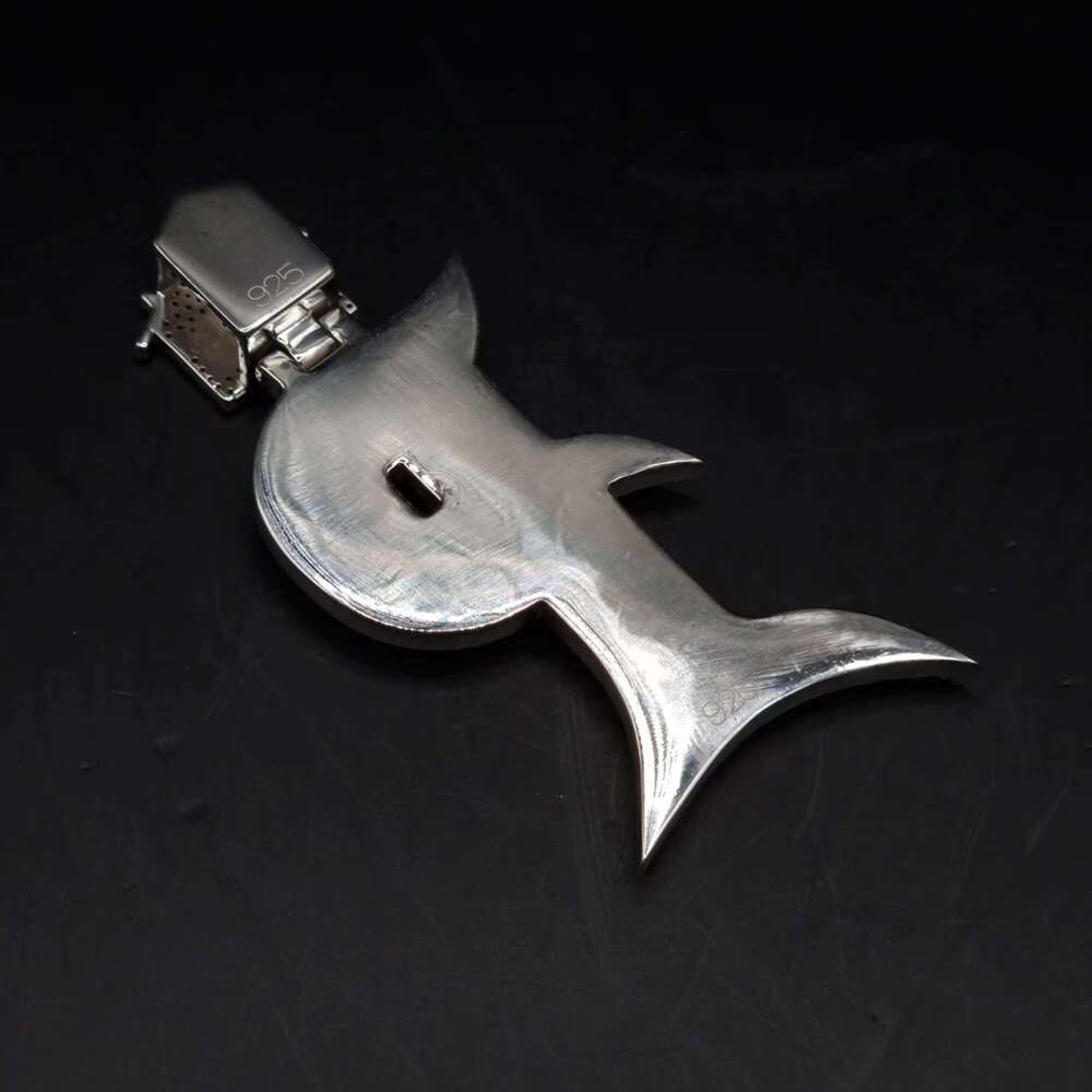 Silica necklace VVS letter silica pendant with 10kt platinum ice chain